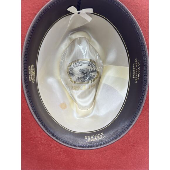 Vintage BEAVER HATS SINCE 1860 BEAVER XXXXX CUSTOM MADE RED in Size 7 1/8
MODERN - Picture 8 of 12